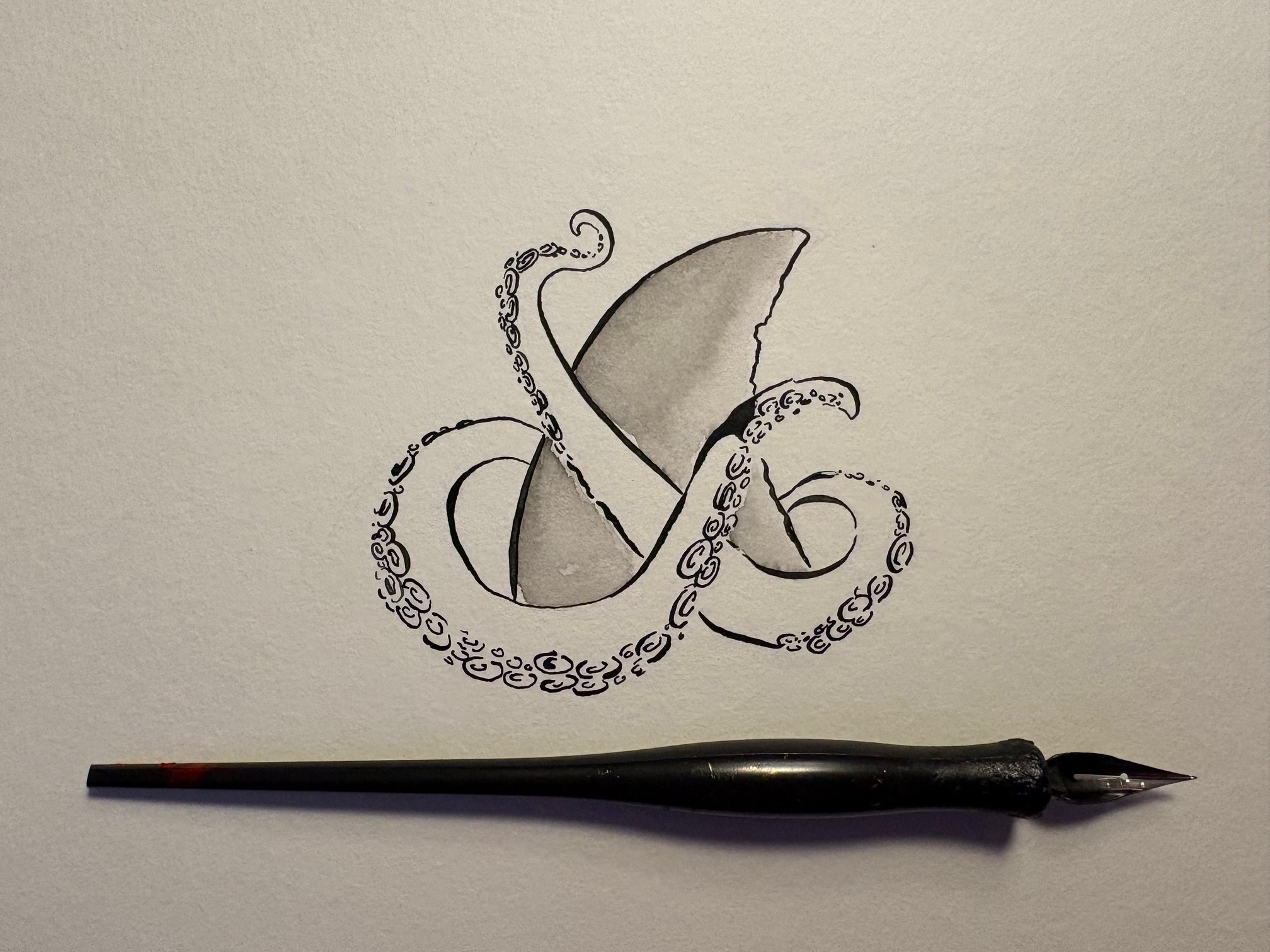 Shark fin and octopus